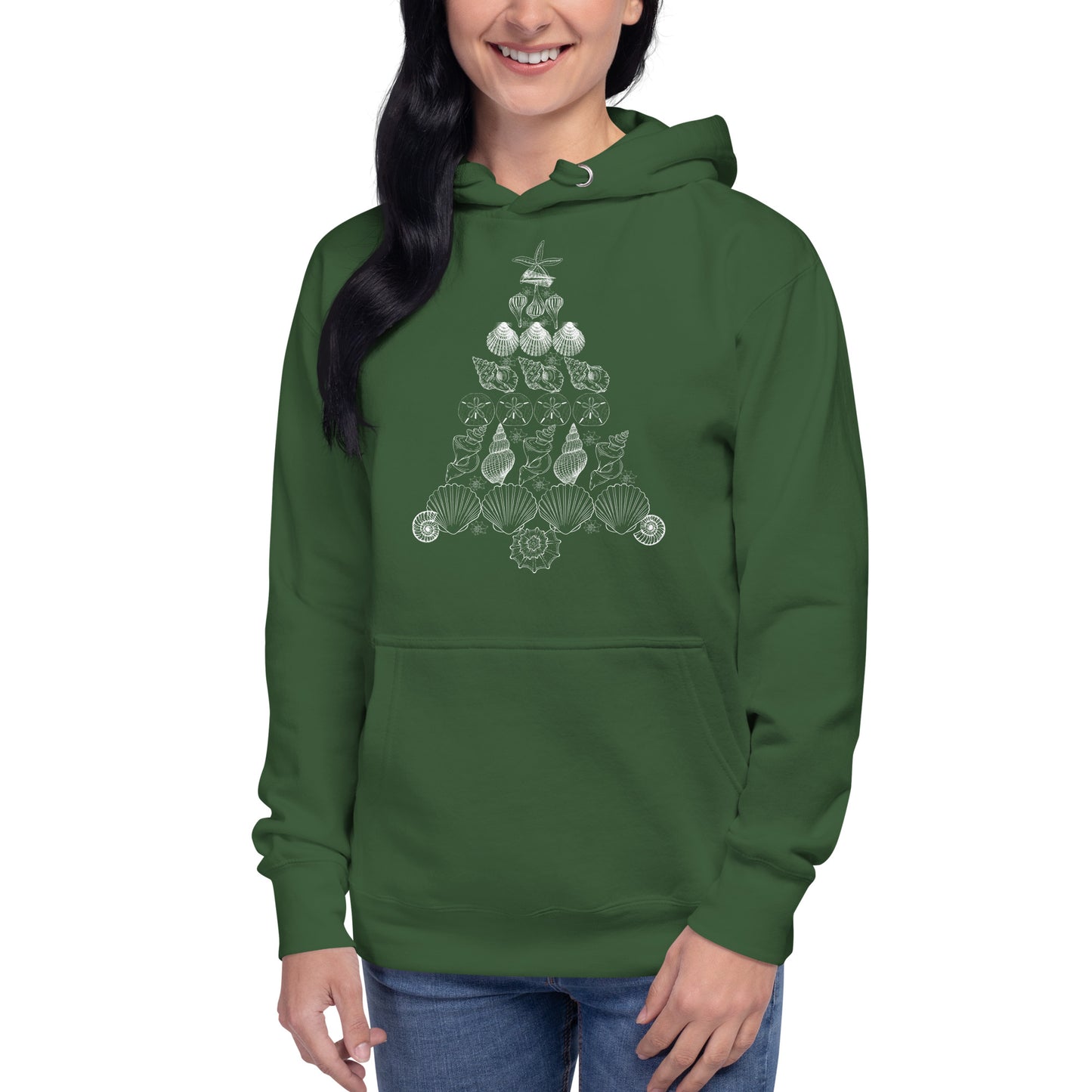 Seashell Christmas Tree Unisex Hoodie