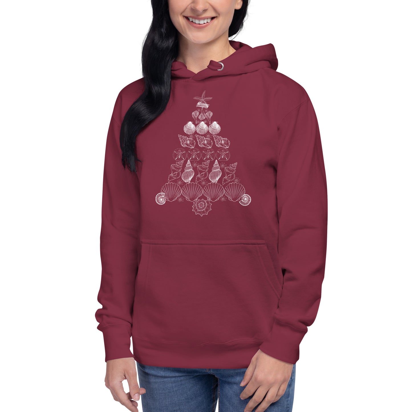 Seashell Christmas Tree Unisex Hoodie