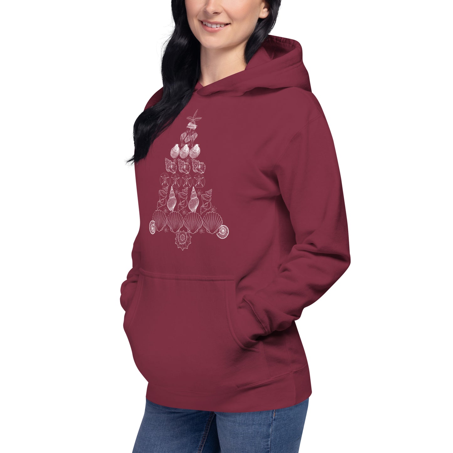 Seashell Christmas Tree Unisex Hoodie