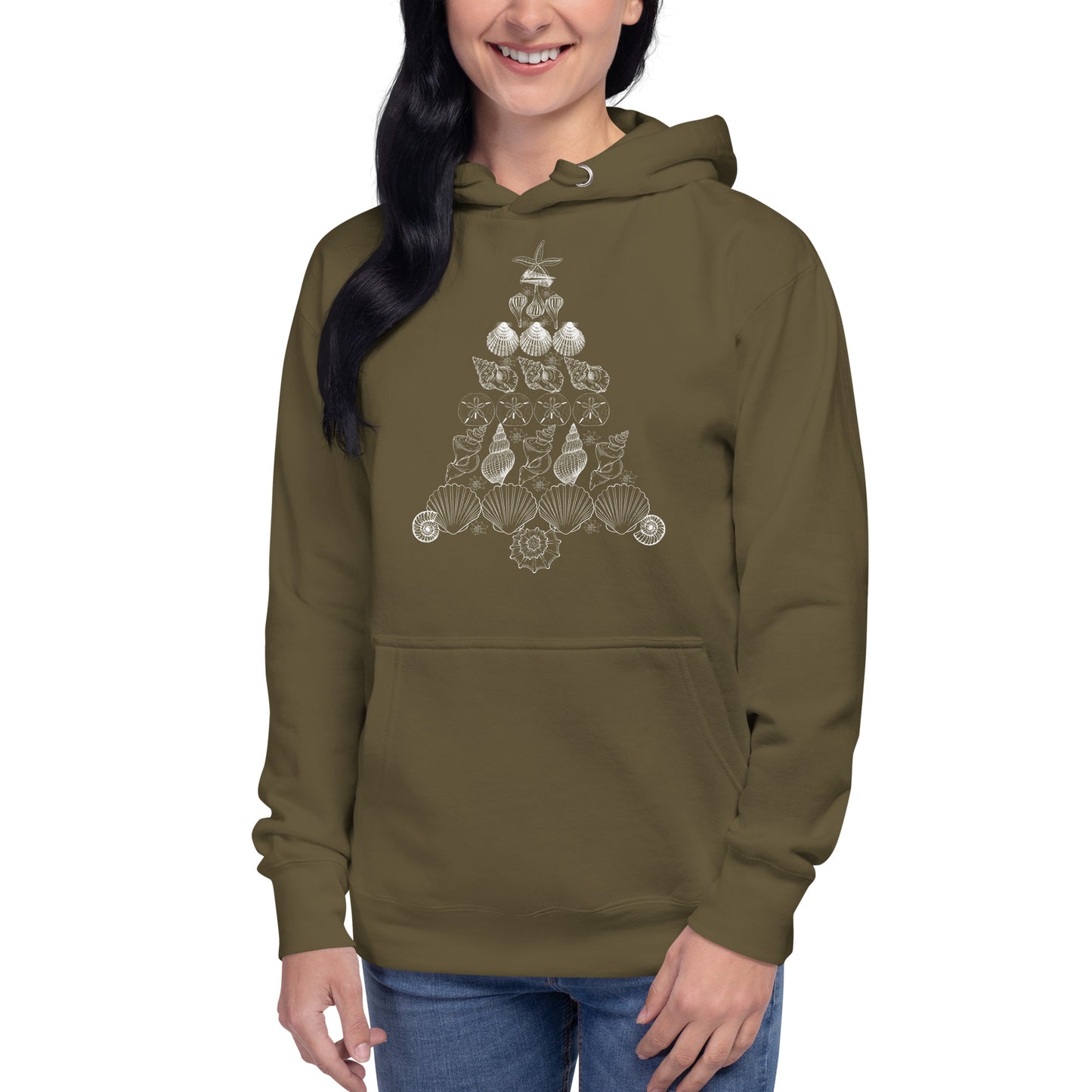 Seashell Christmas Tree Unisex Hoodie