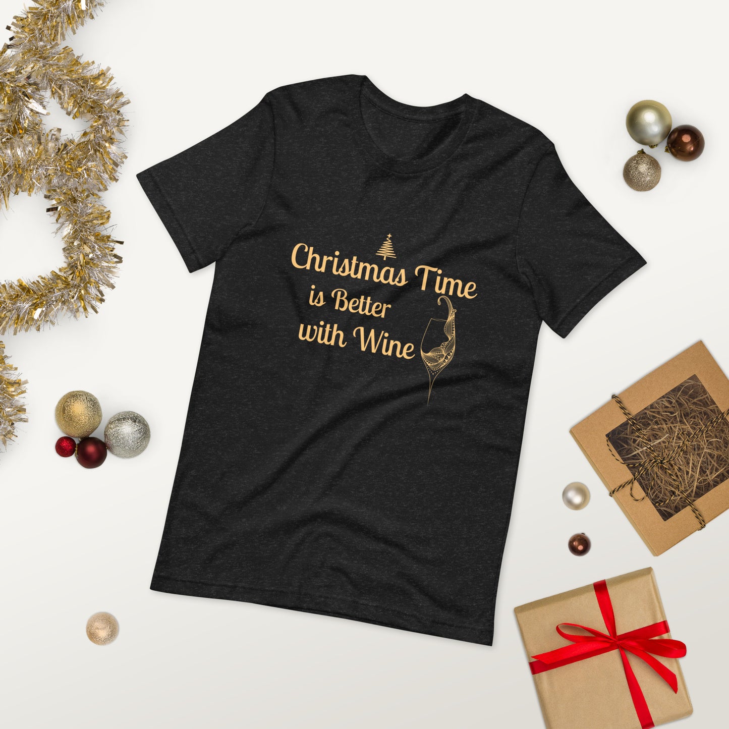 Christmas is Better with Wine t-shirt