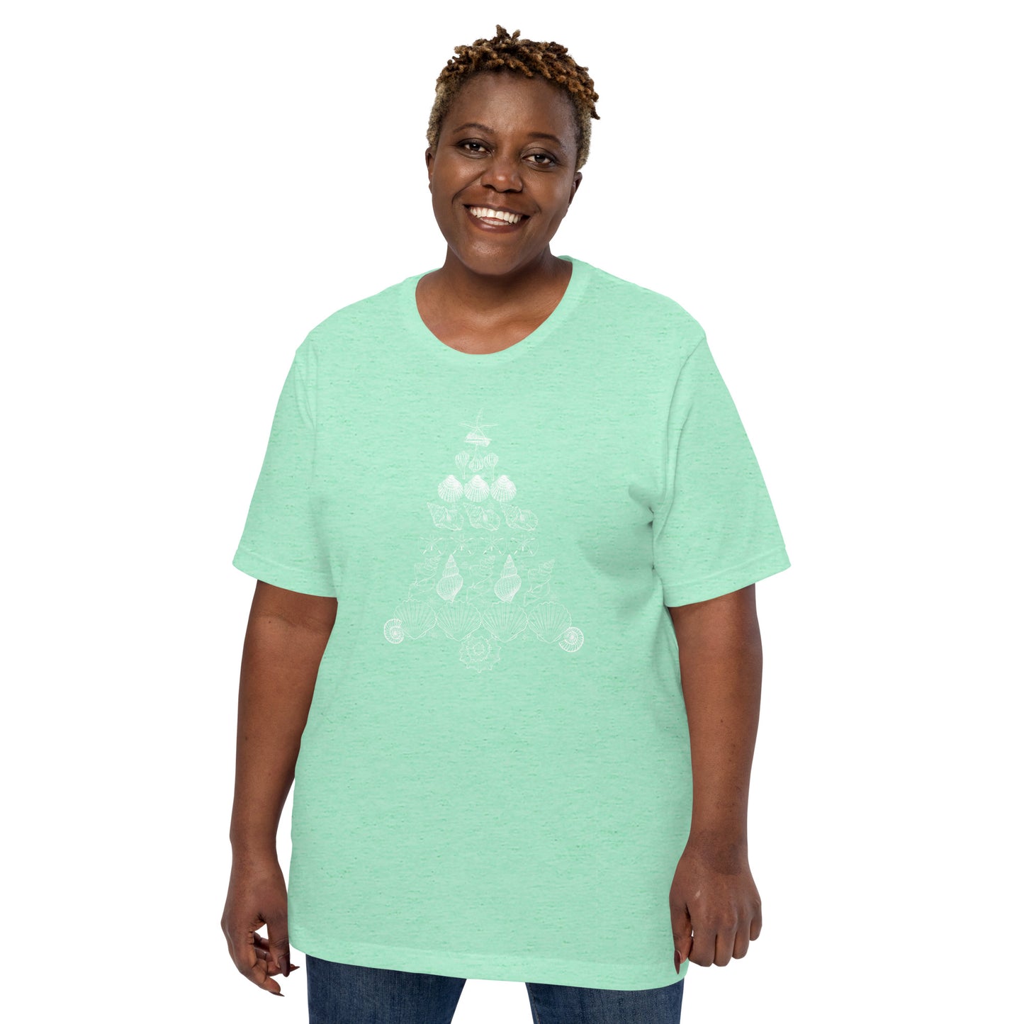 Seashell Christmas Tree Unisex t-shirt