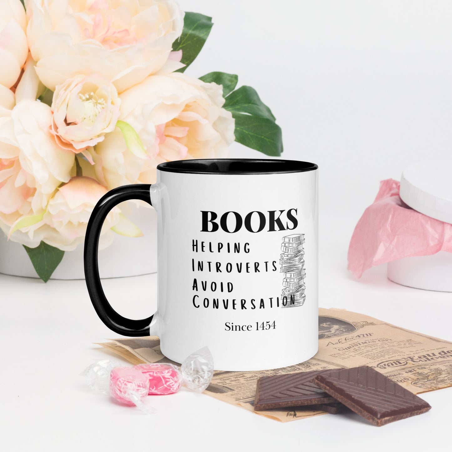 Books & Introverts Colored Mug