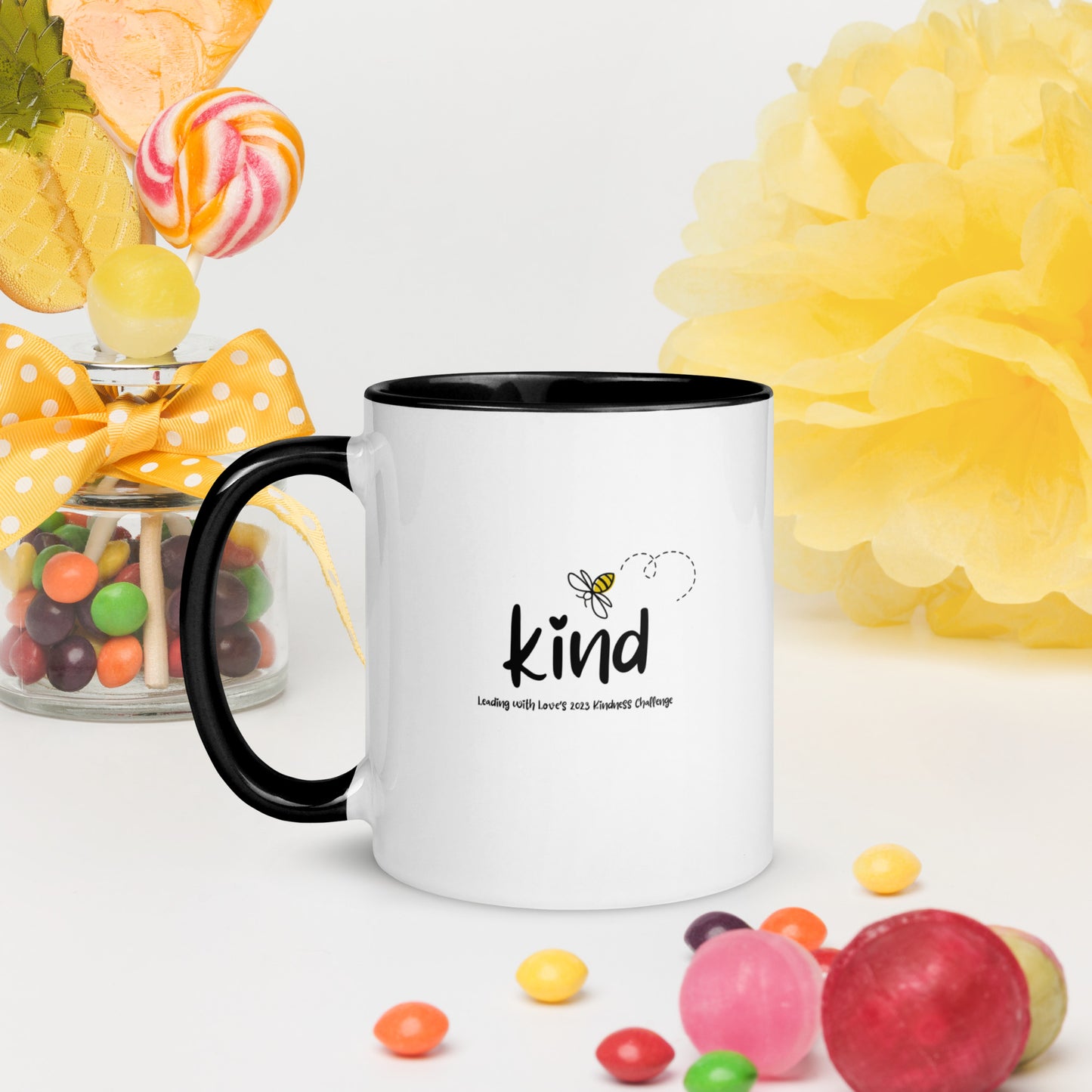 Bee Kind Mug with Color Inside