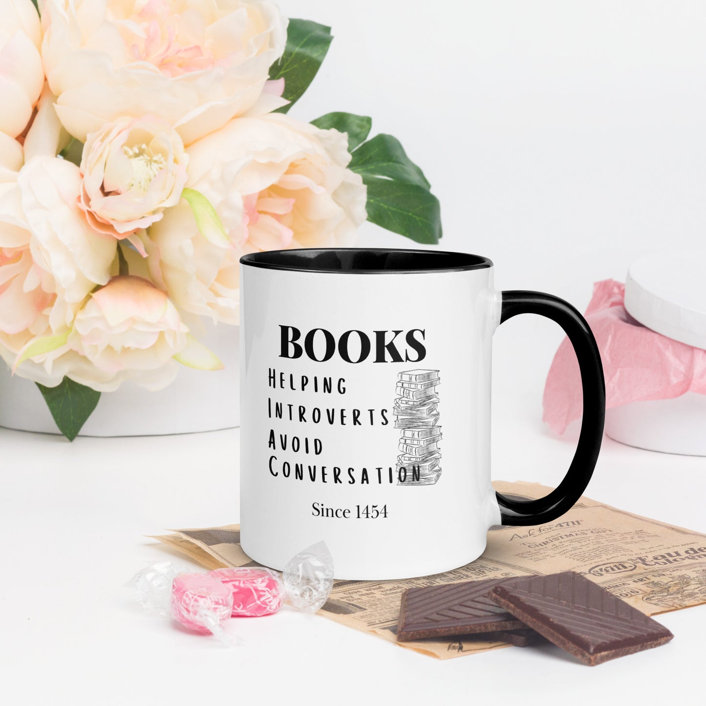 Books & Introverts Colored Mug