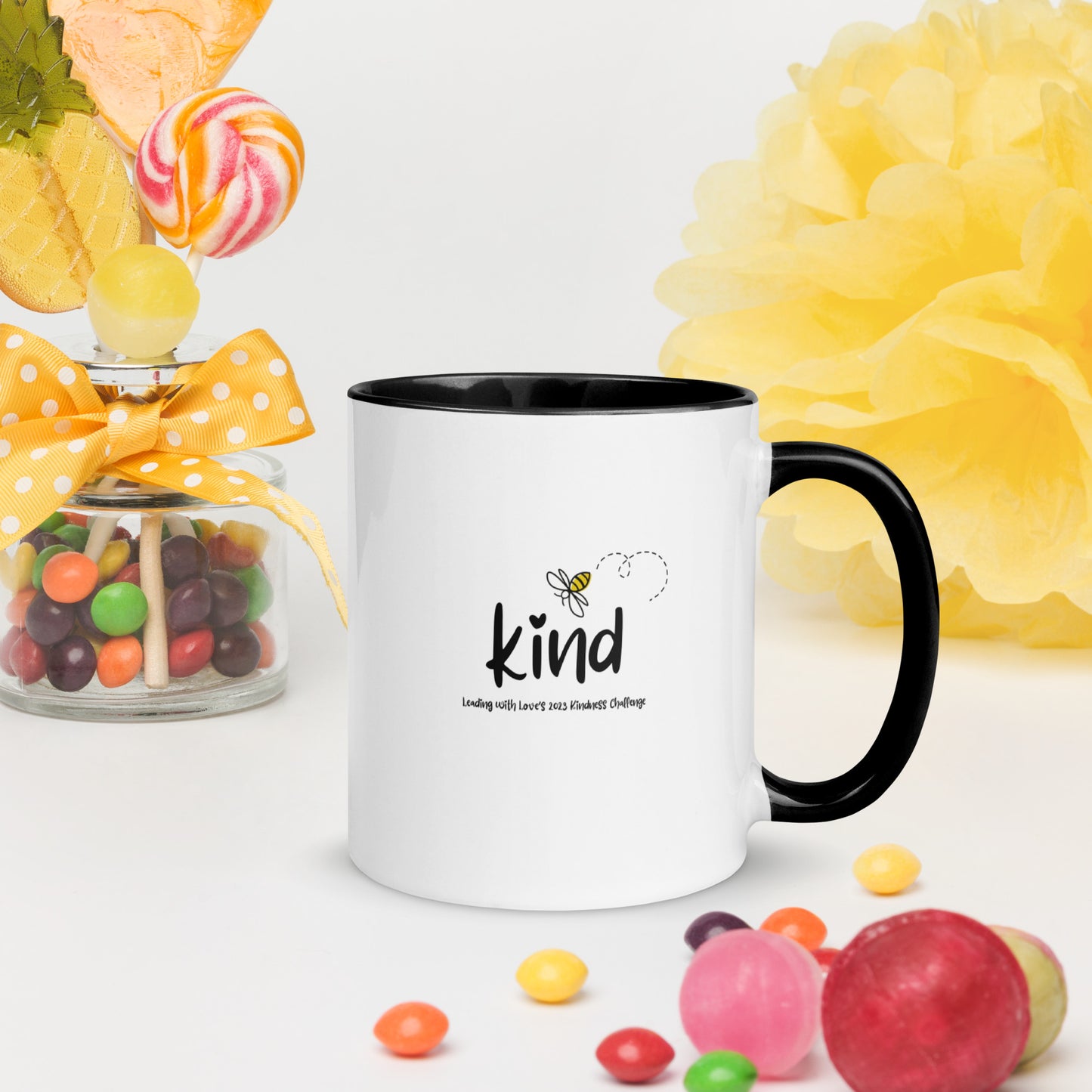 Bee Kind Mug with Color Inside