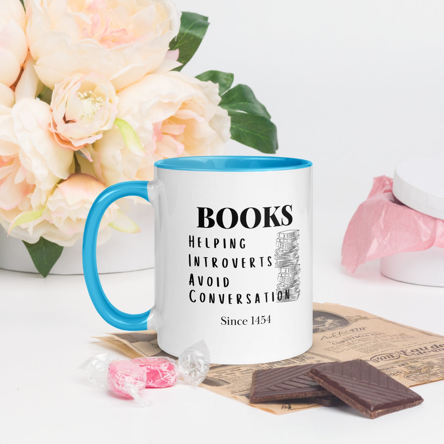 Books & Introverts Colored Mug