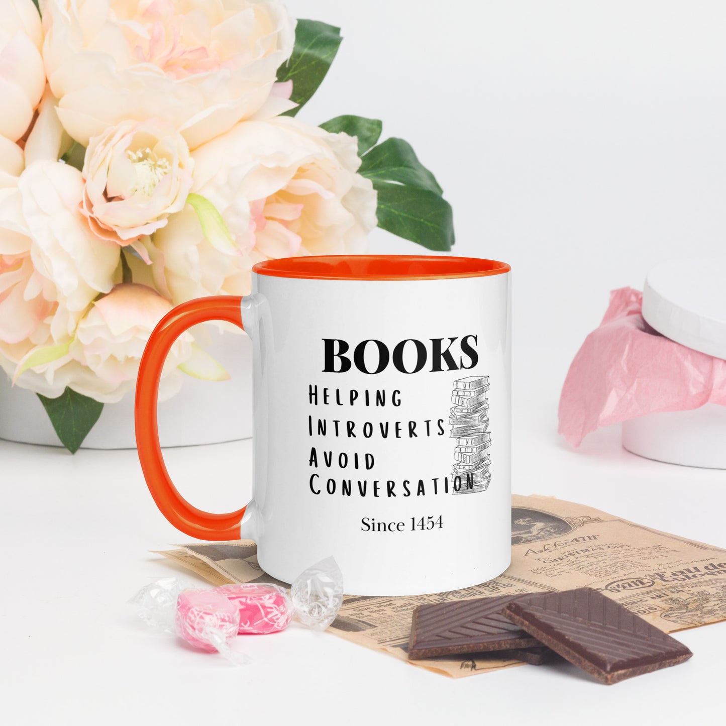 Books & Introverts Colored Mug