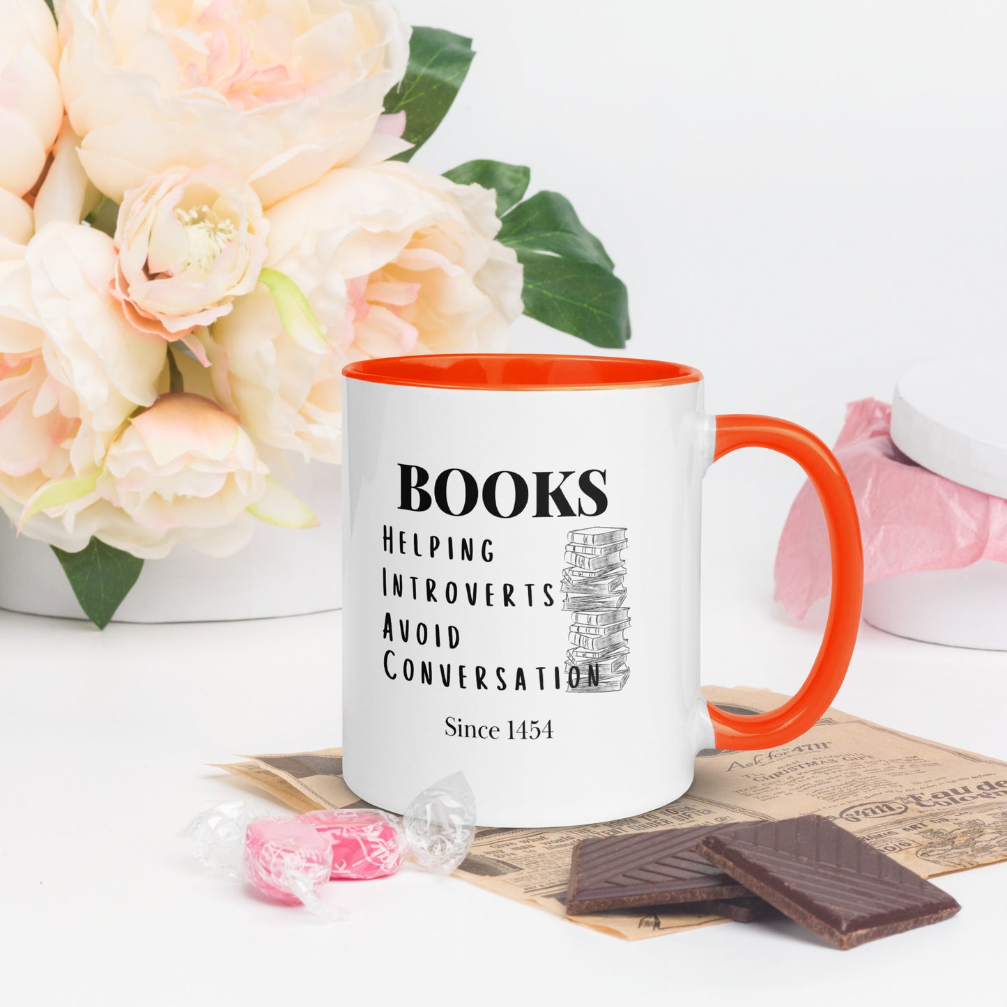 Books & Introverts Colored Mug