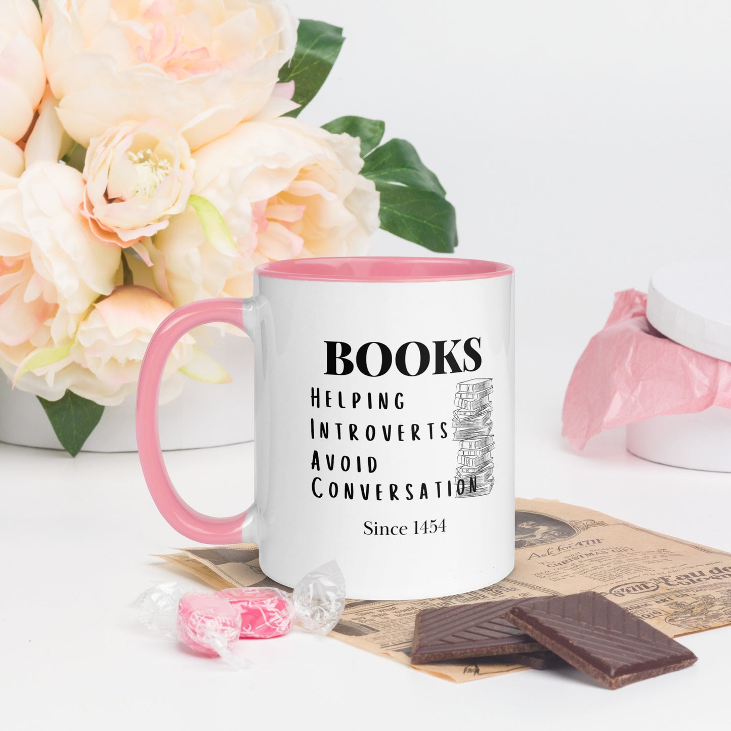 Books & Introverts Colored Mug