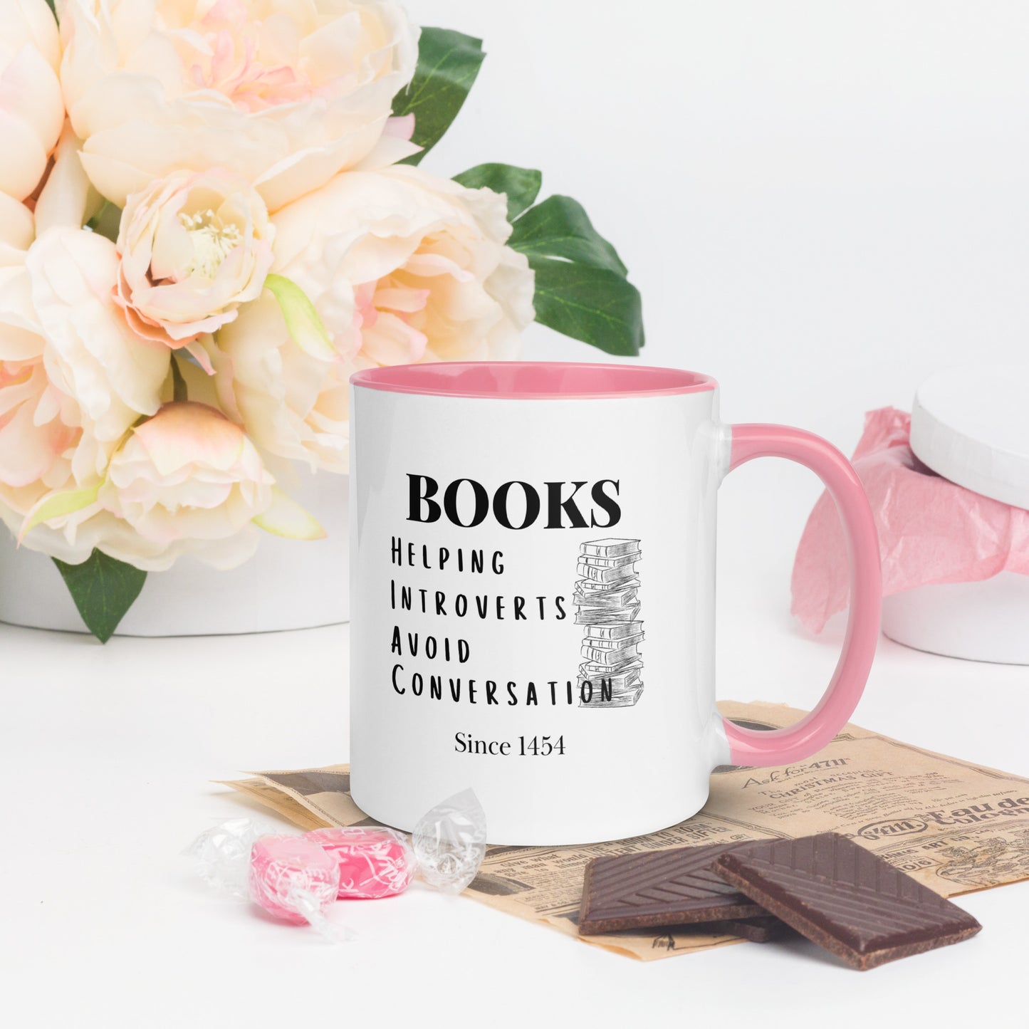 Books & Introverts Colored Mug