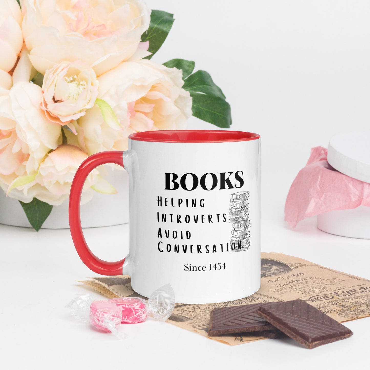 Books & Introverts Colored Mug