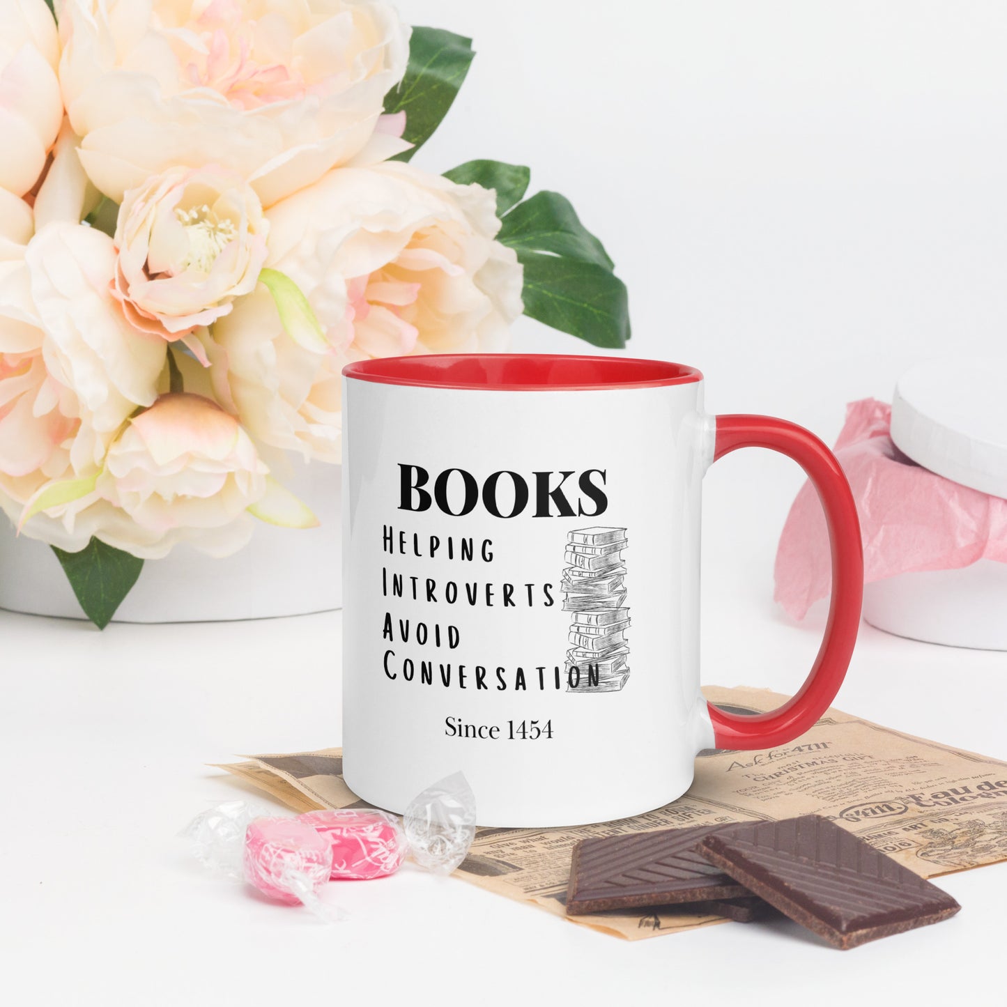 Books & Introverts Colored Mug