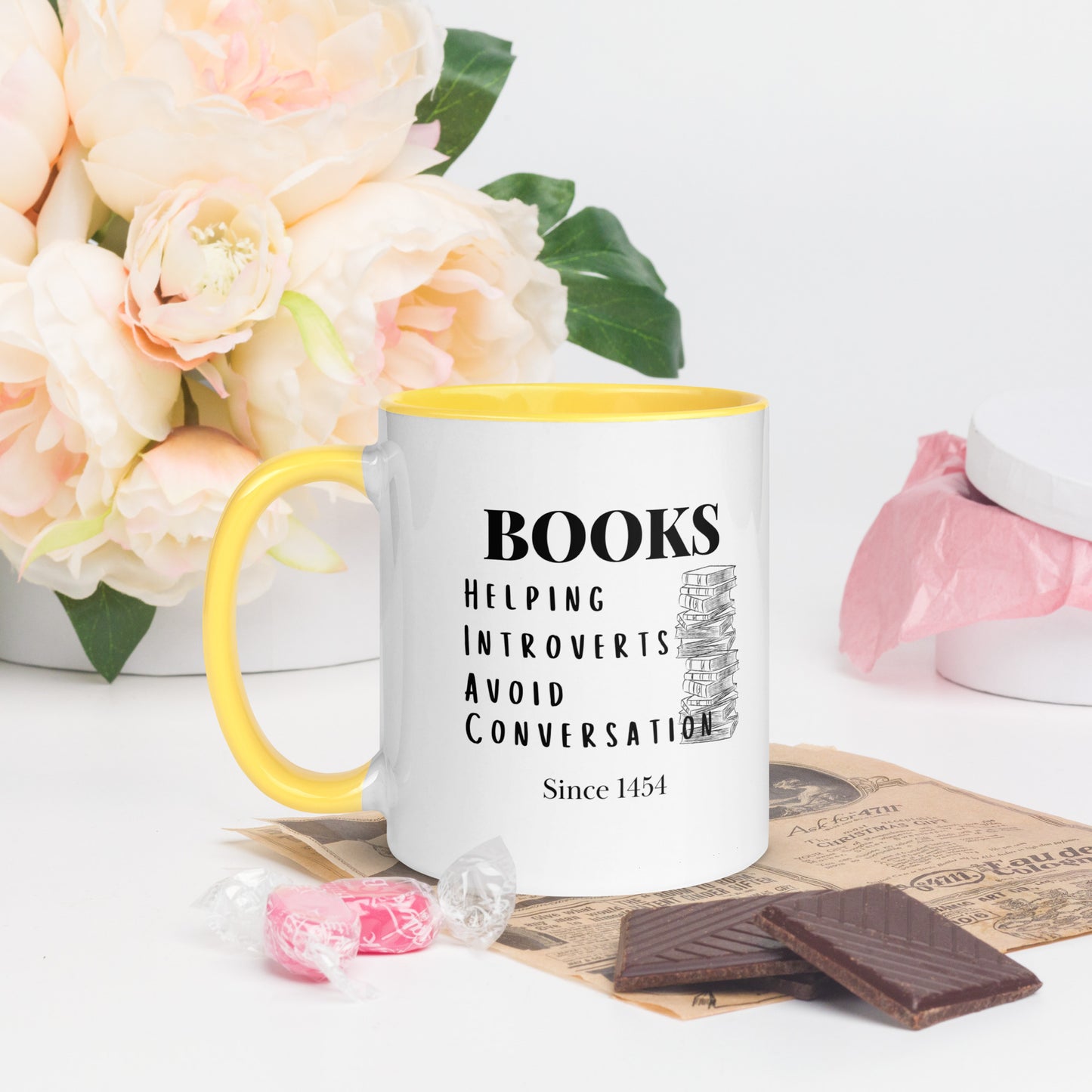 Books & Introverts Colored Mug