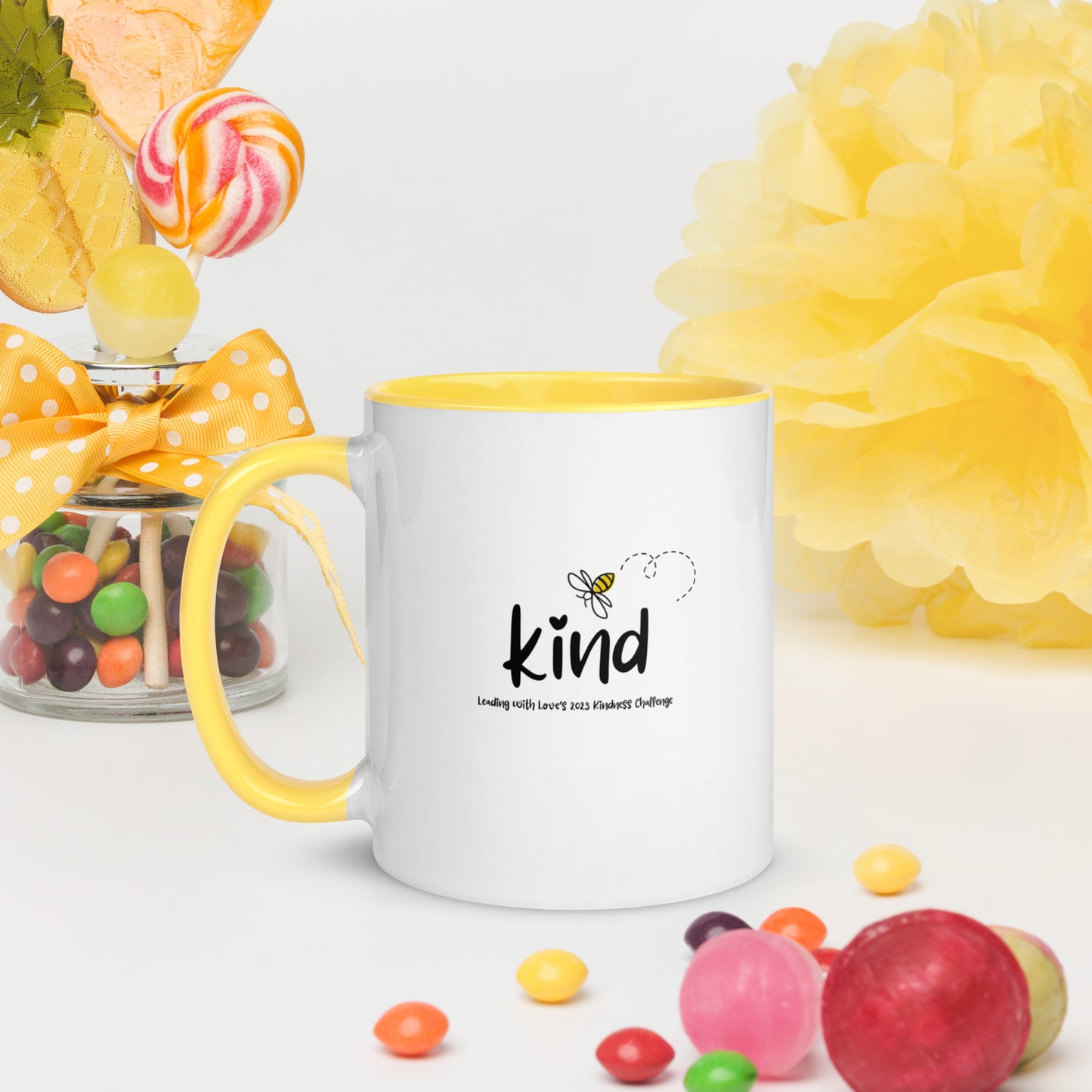 Bee Kind Mug with Color Inside