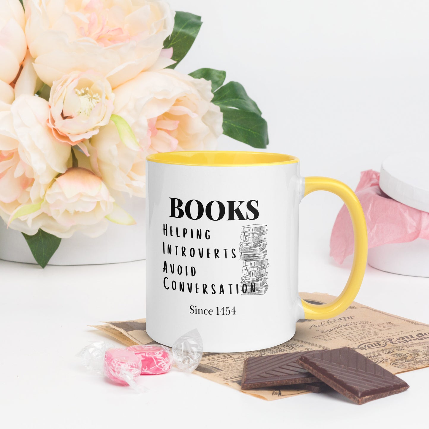 Books & Introverts Colored Mug