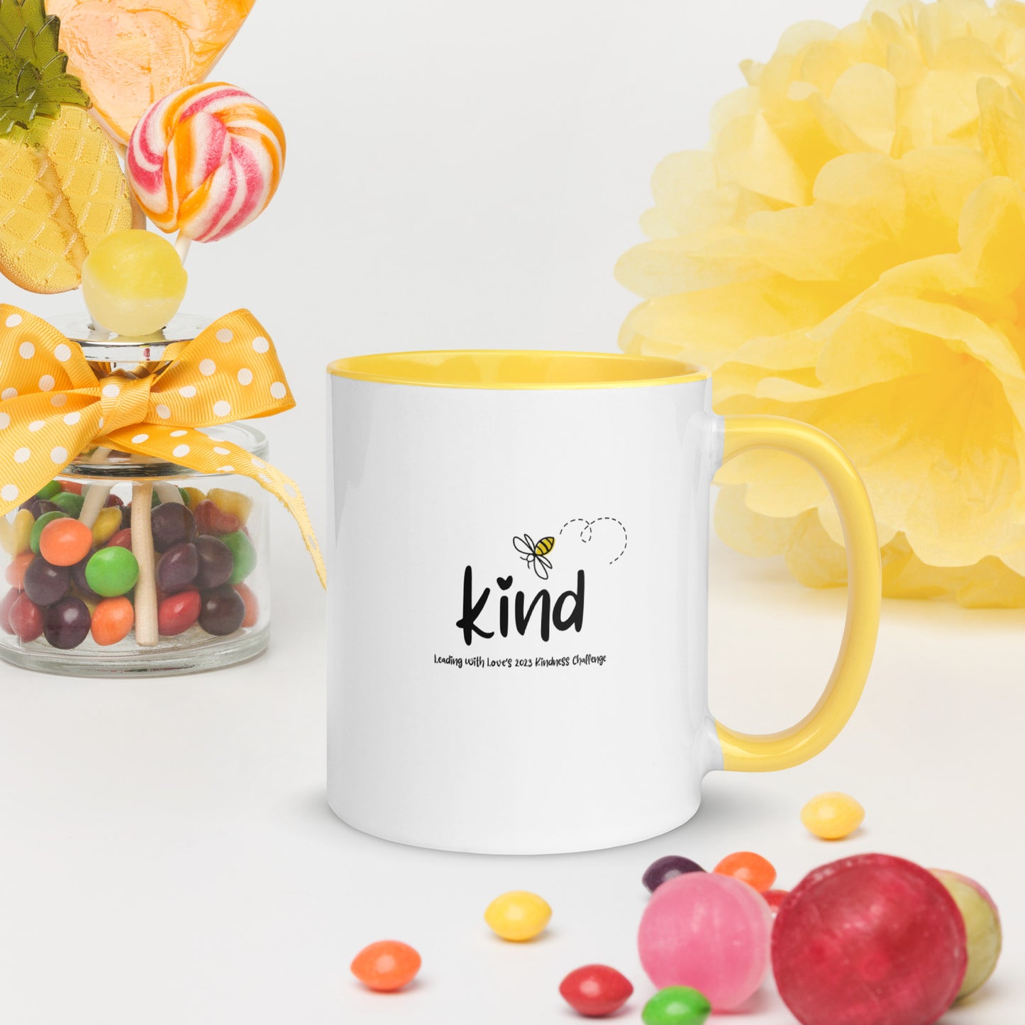 Bee Kind Mug with Color Inside