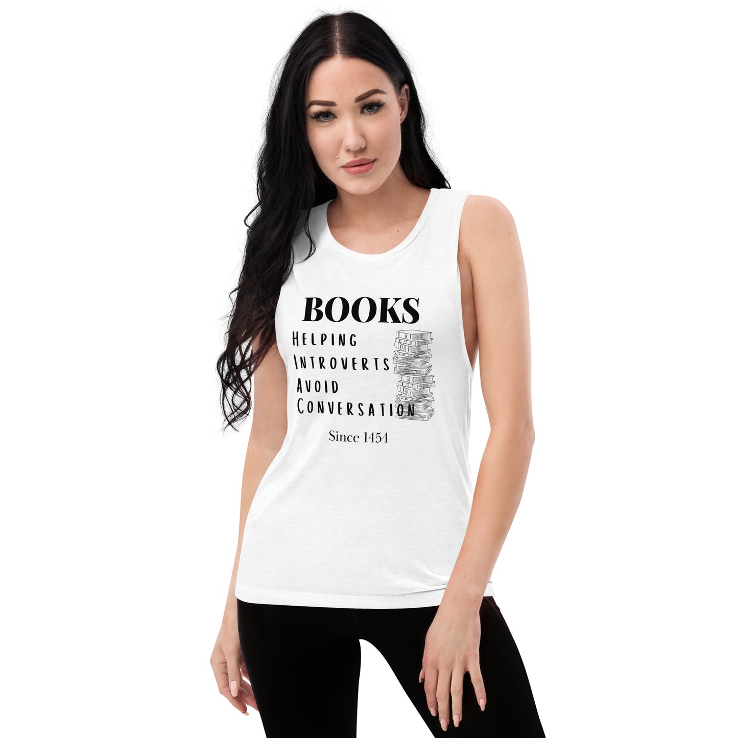 Books & Introverts Ladies’ Tank