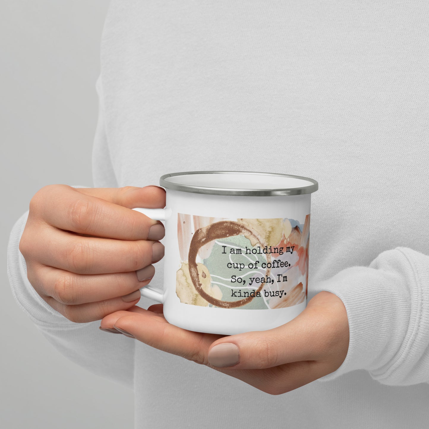 I'm Kinda Busy Enamel Mug