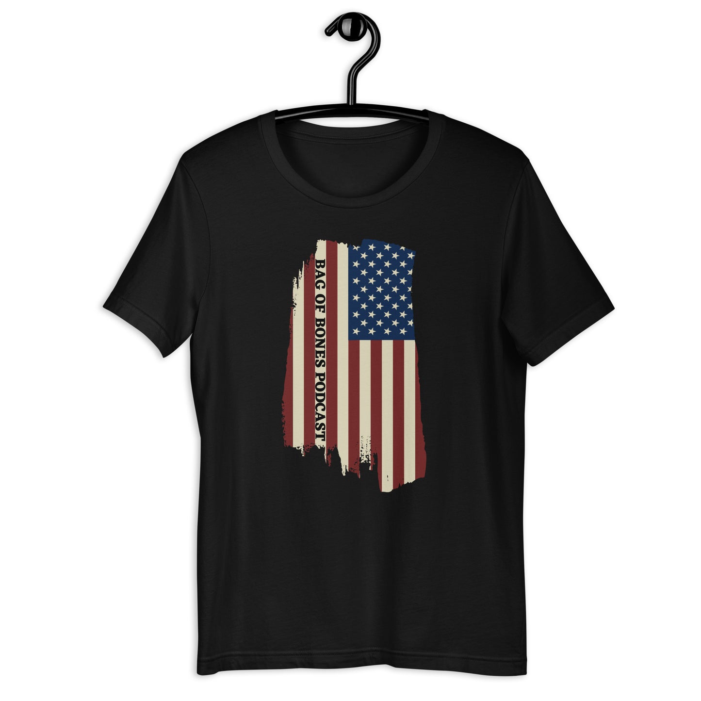 Bag of Bones Podcast Tattered Flag T-shirt