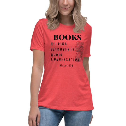 Books & Introverts Women's Relaxed T
